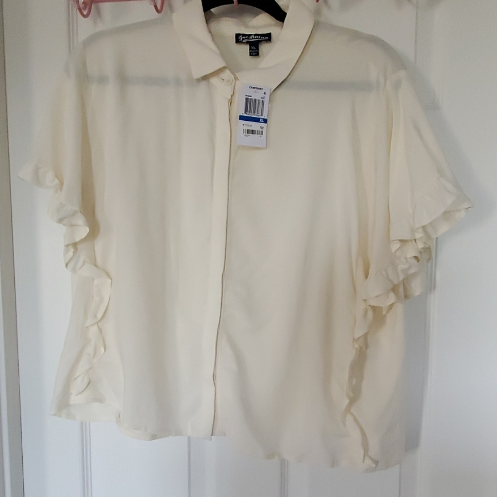 🟡 4/$20 NWT FRESHMAN blouse XL
